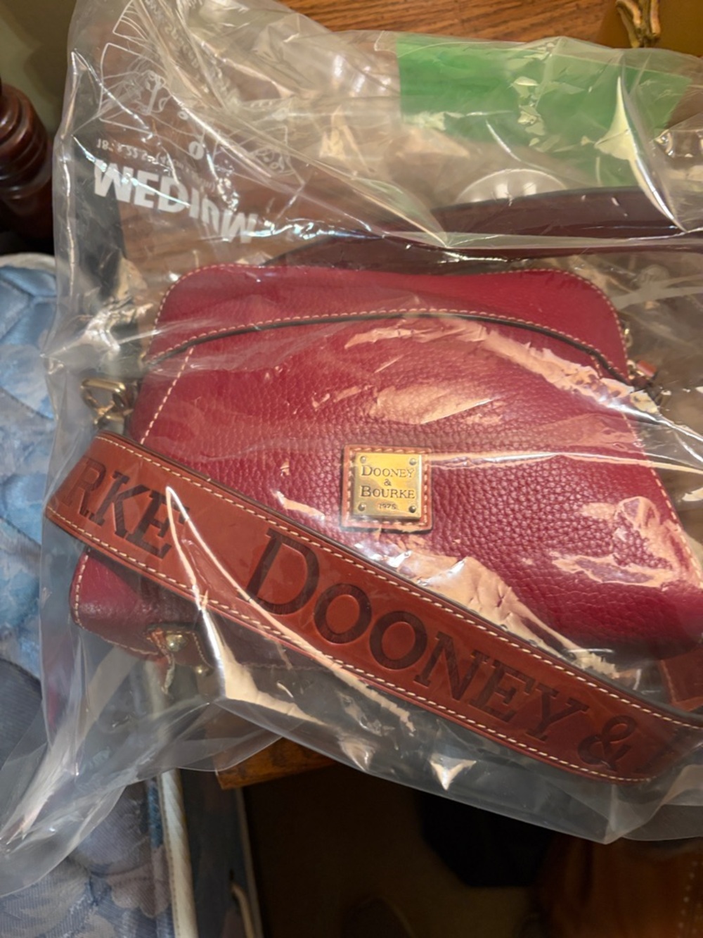 Dooney & Bourke Red Pebble Leather Crossbody Bag